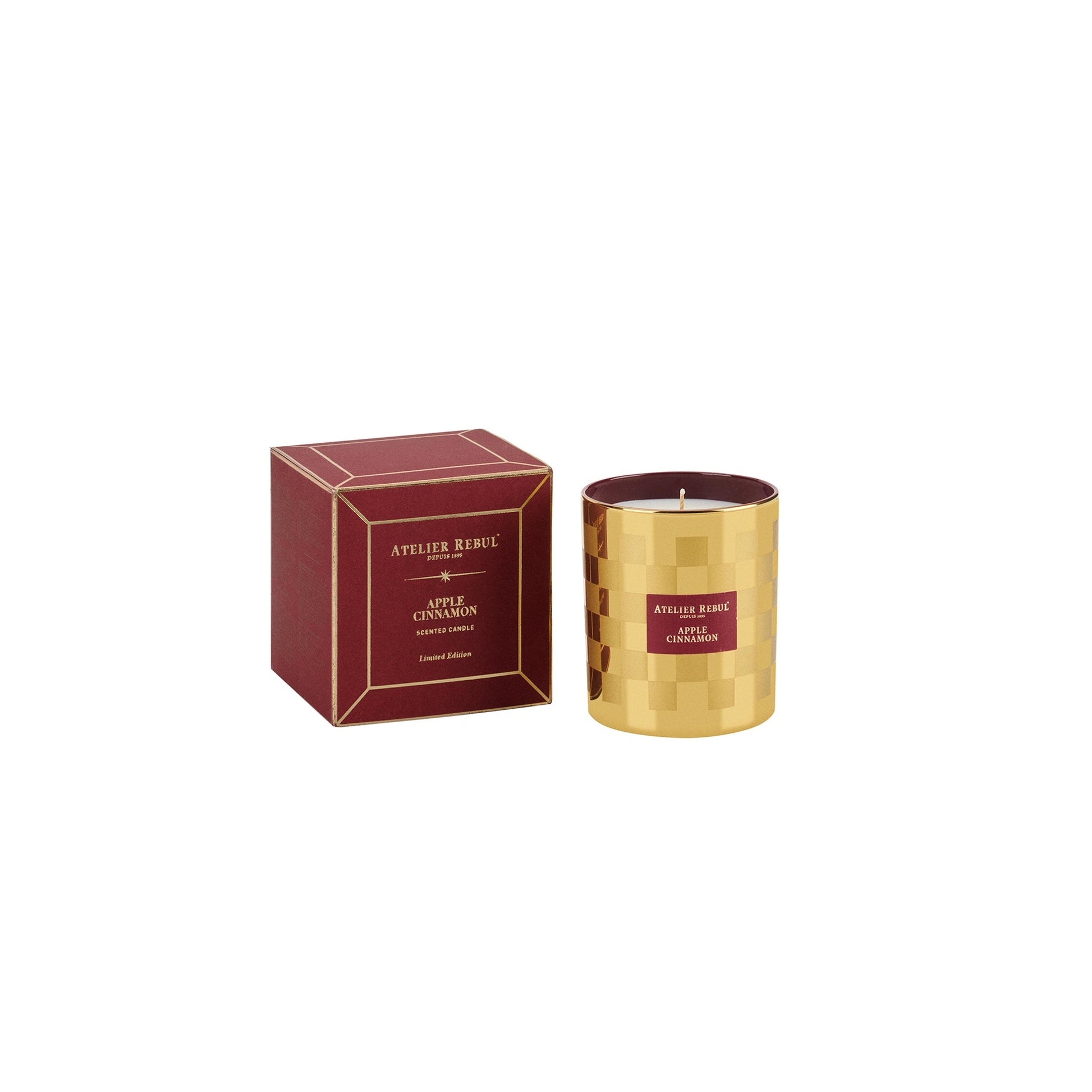 All - APPLE CINNAMON SCENTED CANDLE 210 G NEW YEAR 2026 - Atelier Rebul UK